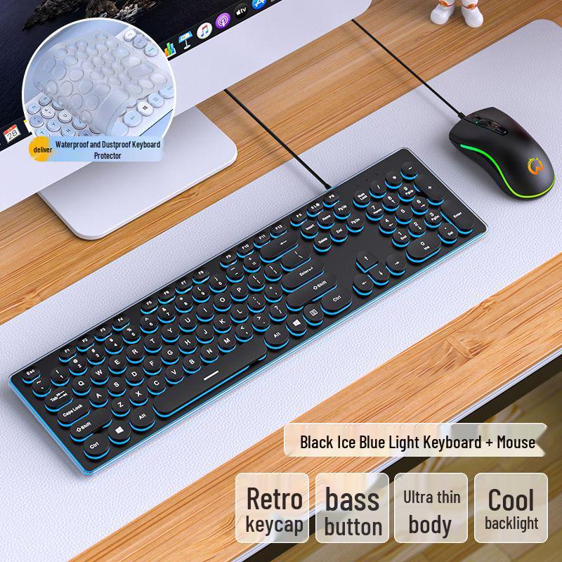 Бесшумная проводная клавиатура Chocolate Punk - USB для дома, офиса, игр и набора текста