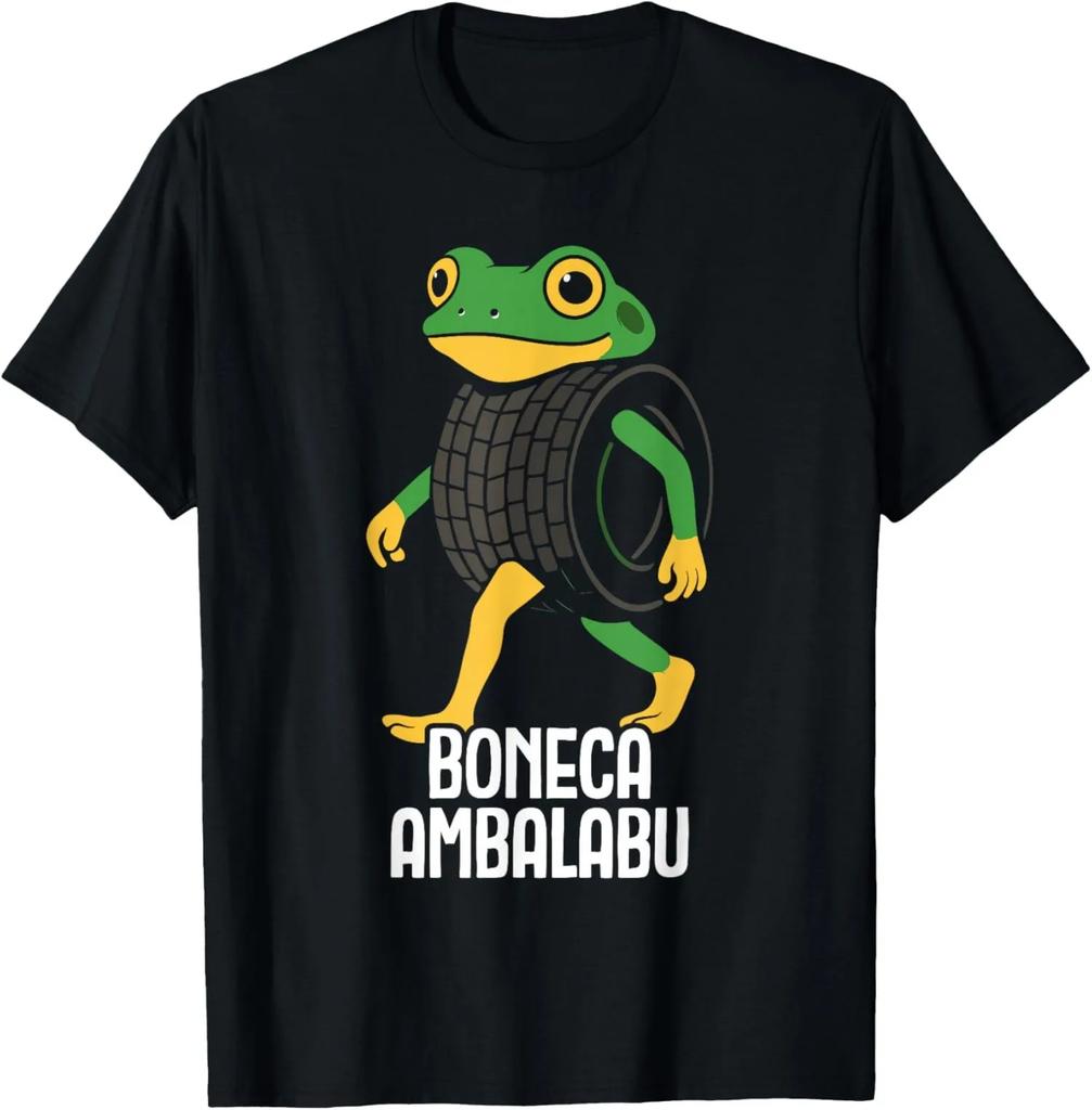 Ambalabu Frog Tire Meme Graphic Tee Breathable Cotton Casual Unisex TShirt
