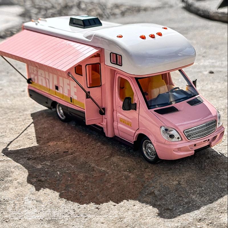 1:28 Металлических Моделей Роскошных RV Автодомов, Автомобилей, Игрушек, Моторхоумов, Кемперов, Туристических Автомобилей. Со Звуком и Светом. Подарок для Детей