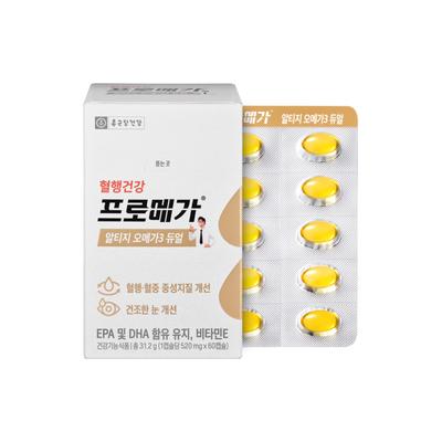 Chong Kun Dang Health Promega Altige Omega 3 Dual 1 коробка (запас на 1 месяц),Корейская здоровая пища