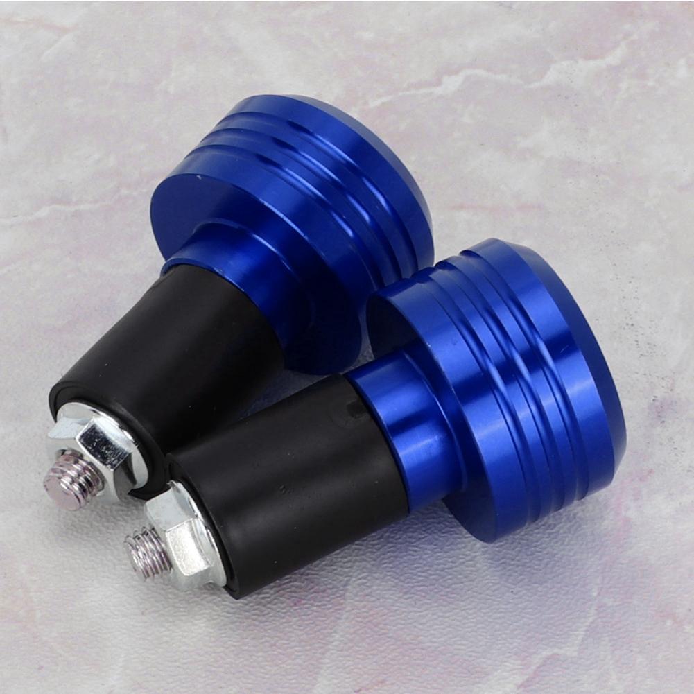 Motorcycle Handlebar Grip End Aluminum Plugs Moto Slider Accessories(Blue)