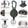 Card Cover Heavy Duty Retractable Badge Reel ID Badge Holder with Anti-lost Breakaway Lanyard Retractable Key Chain Carabiner Hard Shell Card Sleeve