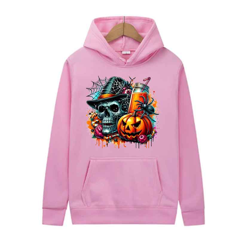 Men Women Spring Autumn Fashion Casual Hooded Sweatshirt Fashion Simple Hoodie Creative Halloween style Printing Top