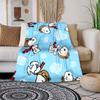 This adorable 3D Snoopy cartoon flannel blanket is comfortable and soft, perfect for use in bedrooms, beds, sofas, picnics, and