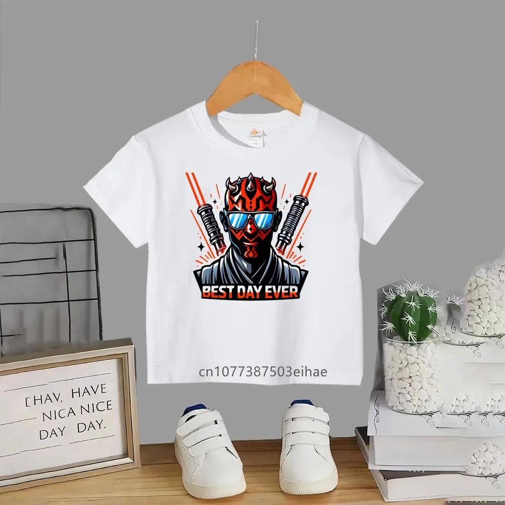 Girls and Boys Cotton Star Wars Shortsleeved Roundneck Printed Tshirt for Ages 314 Comfortable Versatile and Luxurious Top