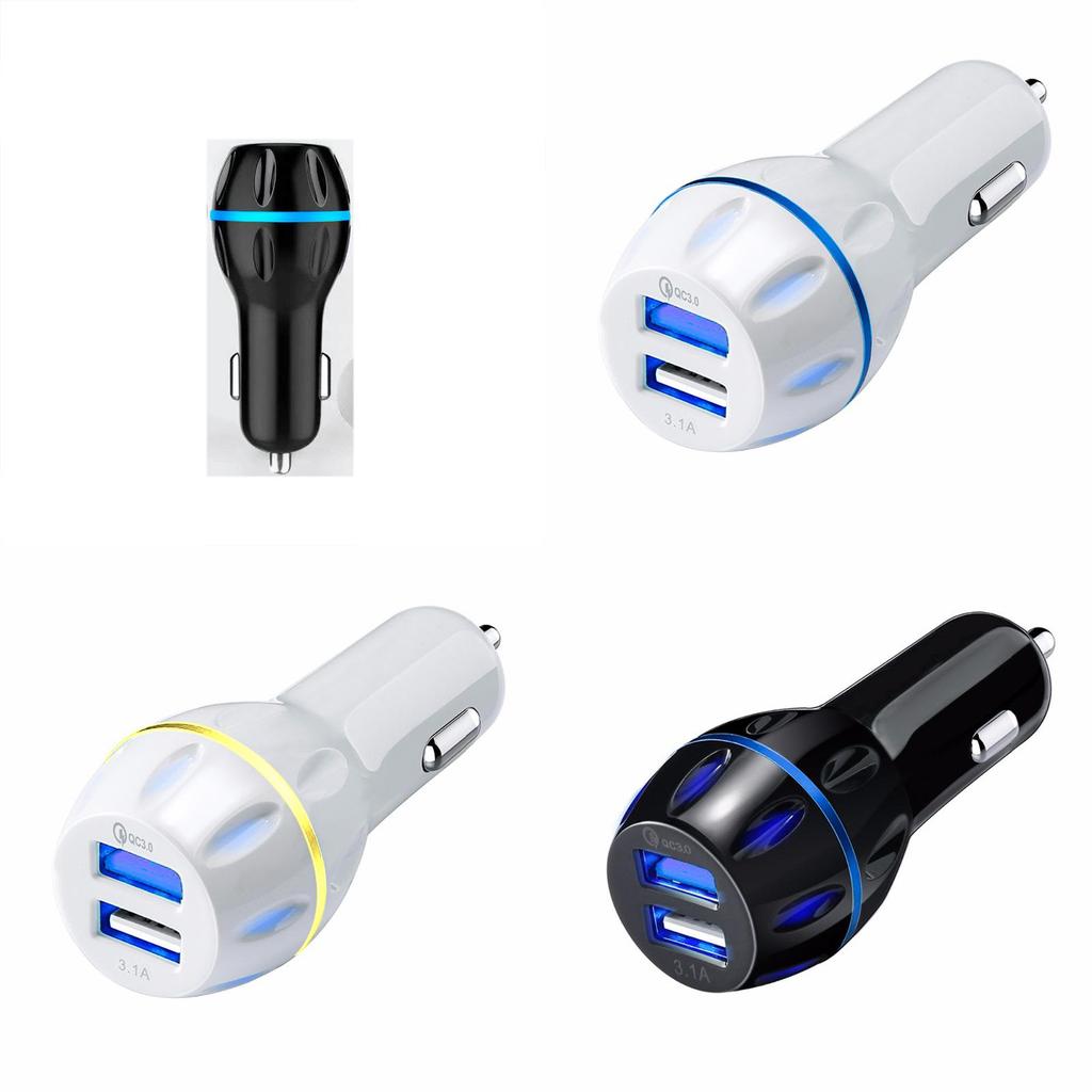 Двойное USB Быстрое Автомобильное Зарядное Устройство QC3.0 Qualcomm Quick Charge 3.0 Для iPhone GPS Samsung