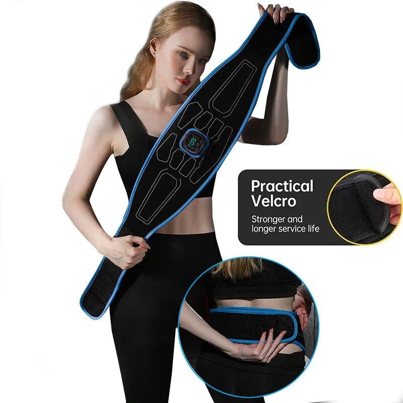 EMS Muscle Stimulator Toner Ab Abdominal Toning Belt Abs Trainer Fitness Training Gear Weight Loss Home Gym Workout Equipment