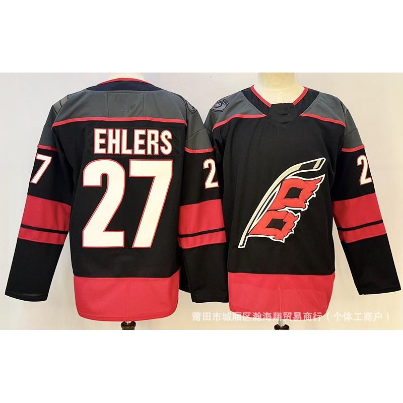 Hockey Jersey Mens Long Sleeve Ice Uniform With Embroidered Numbers 20 24 37 Hurricanes Team Style