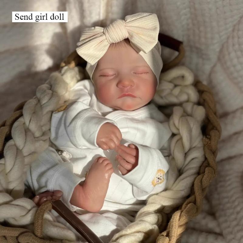 19''49cm Realistic Reborn Babies Doll Levi Full Vinyl Body Newborn Dolls with 3D High Color Painted Truth Like Simulation Doll Children Christmas Gift
