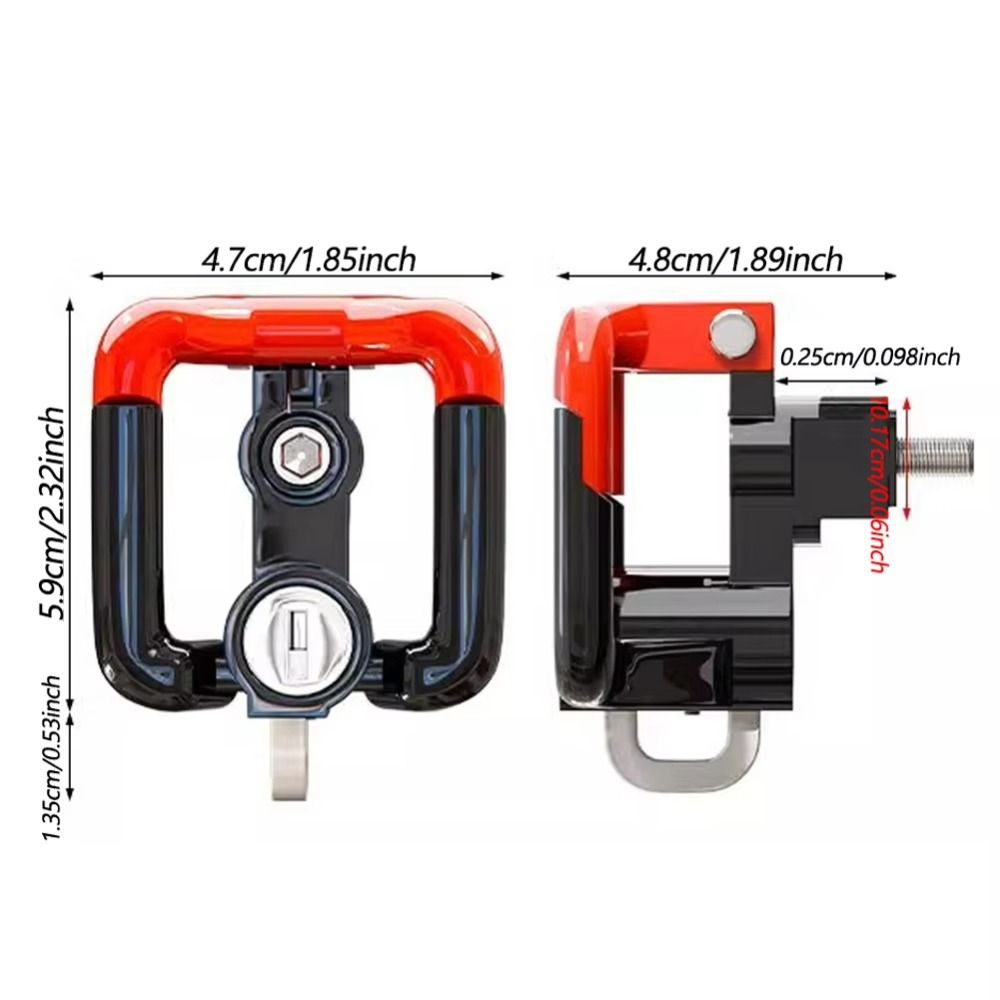 Anti-Theft Lock Helmet Holder Double Hook Motorbike Hook Motorcycle Helmet Lock Motorcycle Use