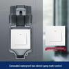 IP66 Waterproof Double-Control Switch with Outdoor Splash-Proof Cover, Wall-Mounted 86 Type Two-Gang/Three-Gang.