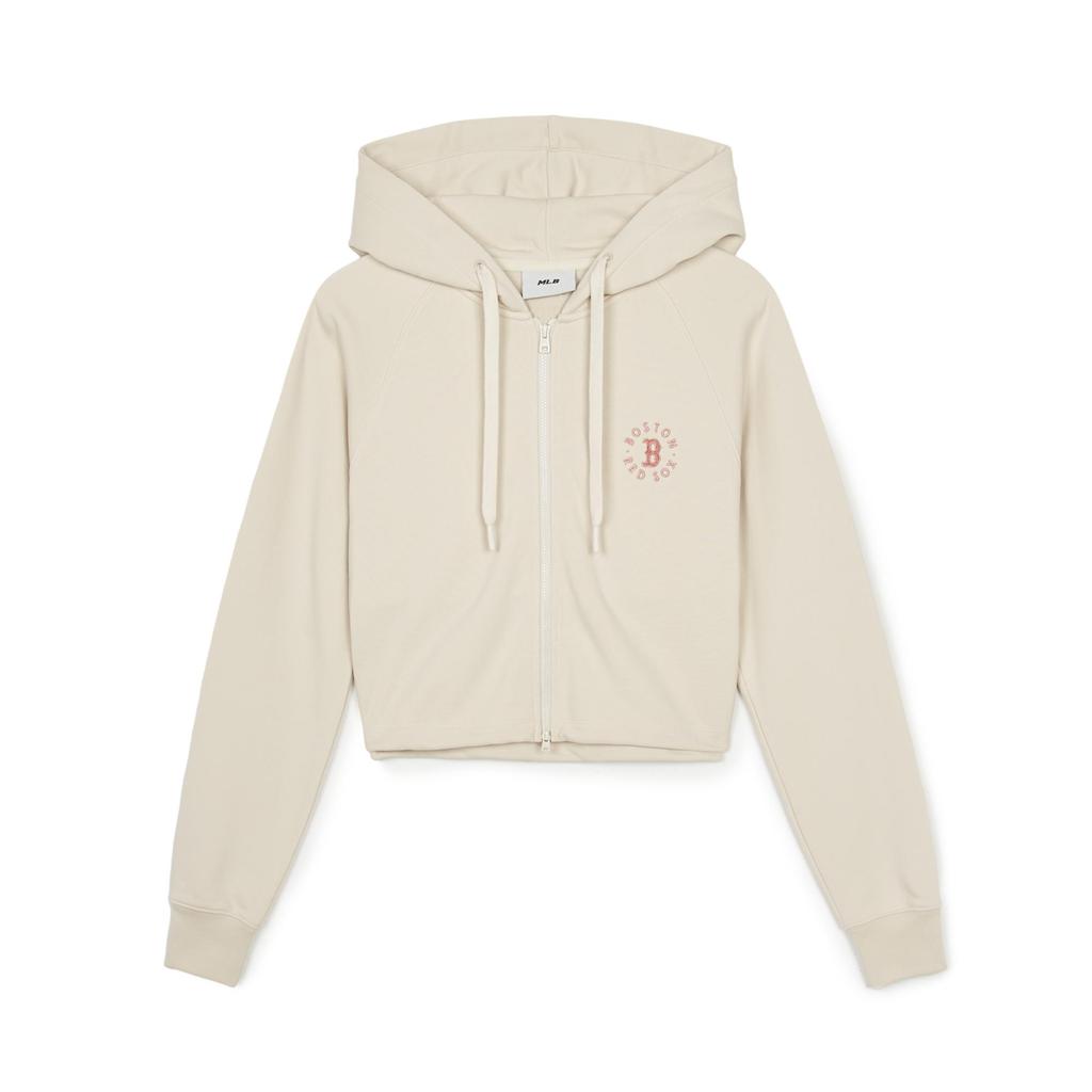 New MLB X CIRCLE Basic Logo Boston Red Sox Sweatshirt Women's Cream 3FTRB0344-43CRD