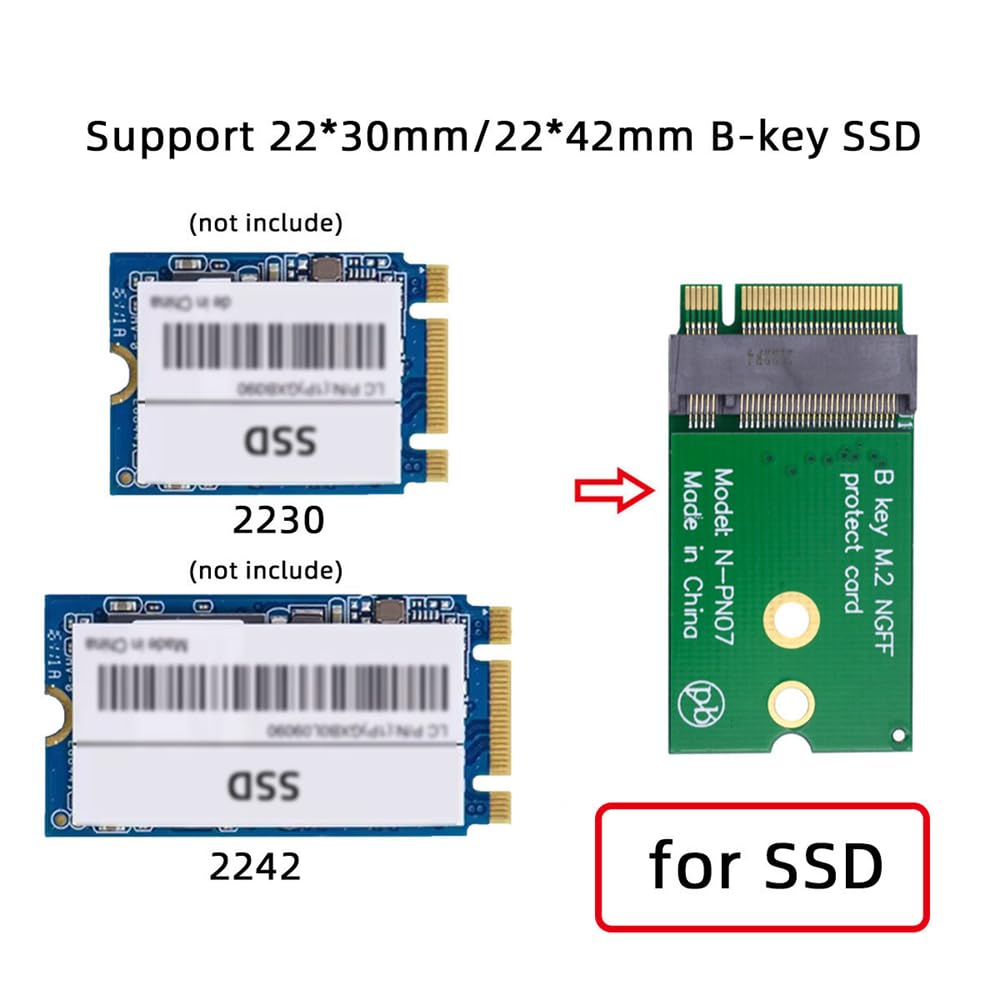 Xiwai Удлинительный адаптер для беспроводной карты NGFF E-key A E-key 22x30 мм до 22x42 мм SSD-удлинитель Папа Мама +