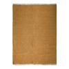 Living Room Rug In Jute Cotton with Ochre Fringes 120x170