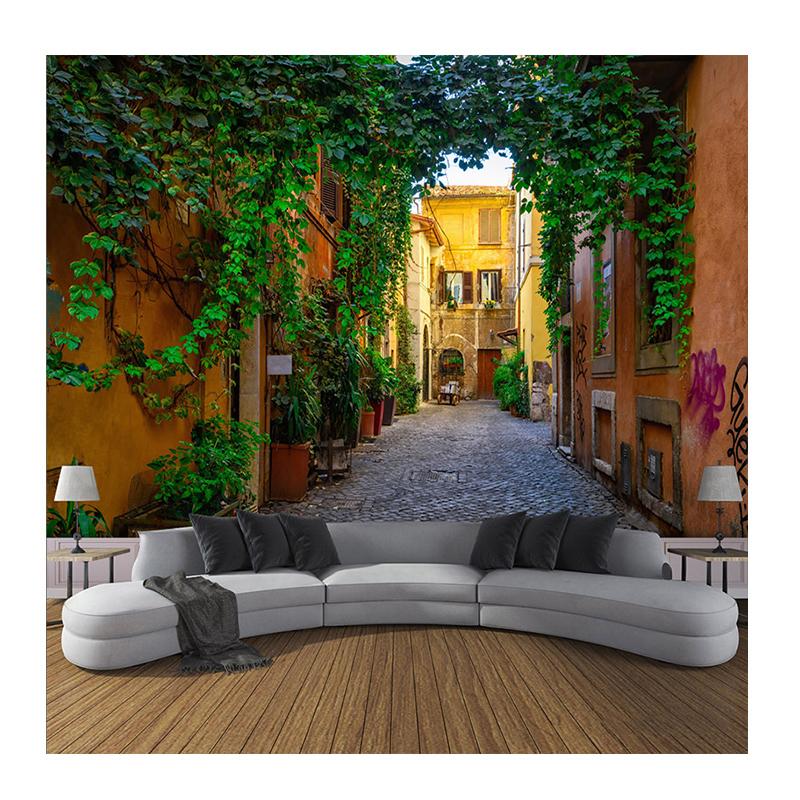 3D Обои Городская Улица Городской Пейзаж Фрески Гостиная Спальня Кафе Фон Современный Домашний Декор Обои