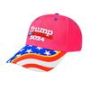Бейсбольная кепка Трампа с вышитыми буквами и длинными полями, солнцезащитный козырек для президентских выборов 2024 года, принт американского флага, ретро-кепка для митингов и вечеринок унисекс