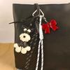 Women PU Leather Puppy Backpack Pendant Woven Rope Backpack Hanging Pendant Cute Animal Schnauzer Bags Accessories