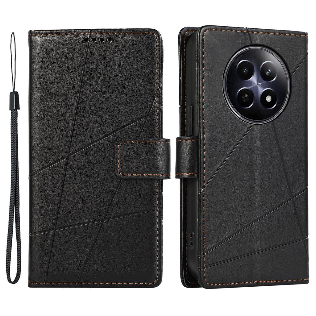 DF-06 Чехол для Realme 12 5G/12x 5G Аксессуар для мобильного телефона Оптовая продажа Кожаный кошелек с оттиском линии Чехол для телефона