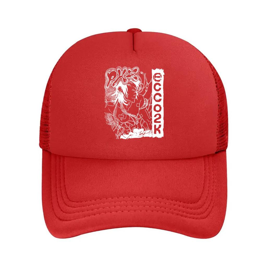 Eccok K Abstract Art Fashion Mesh Baseball Cap Breathable Casual Hats Outdoor For Unisexs And Womens