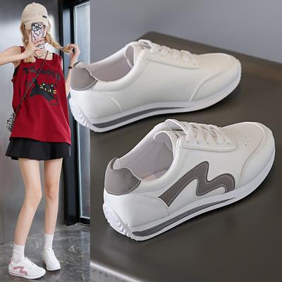 Обувь Форреста Гампа женская обувь 2025 новая весна и осень повседневная кожаная плоская подошва дышащая студенческая модная мягкая подошва белая обувь