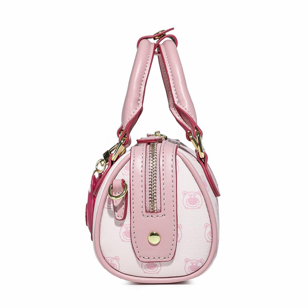 Disney Strawberry Bear Summer Street Trend Cute Print Design Sweet Cool Versatile PVC Crossbody Shoulder Bag Tote Bag Women bags BMK-71455M