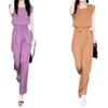 Summer Fashion European American Style Elegant Wide Leg Pants Two Piece Suit