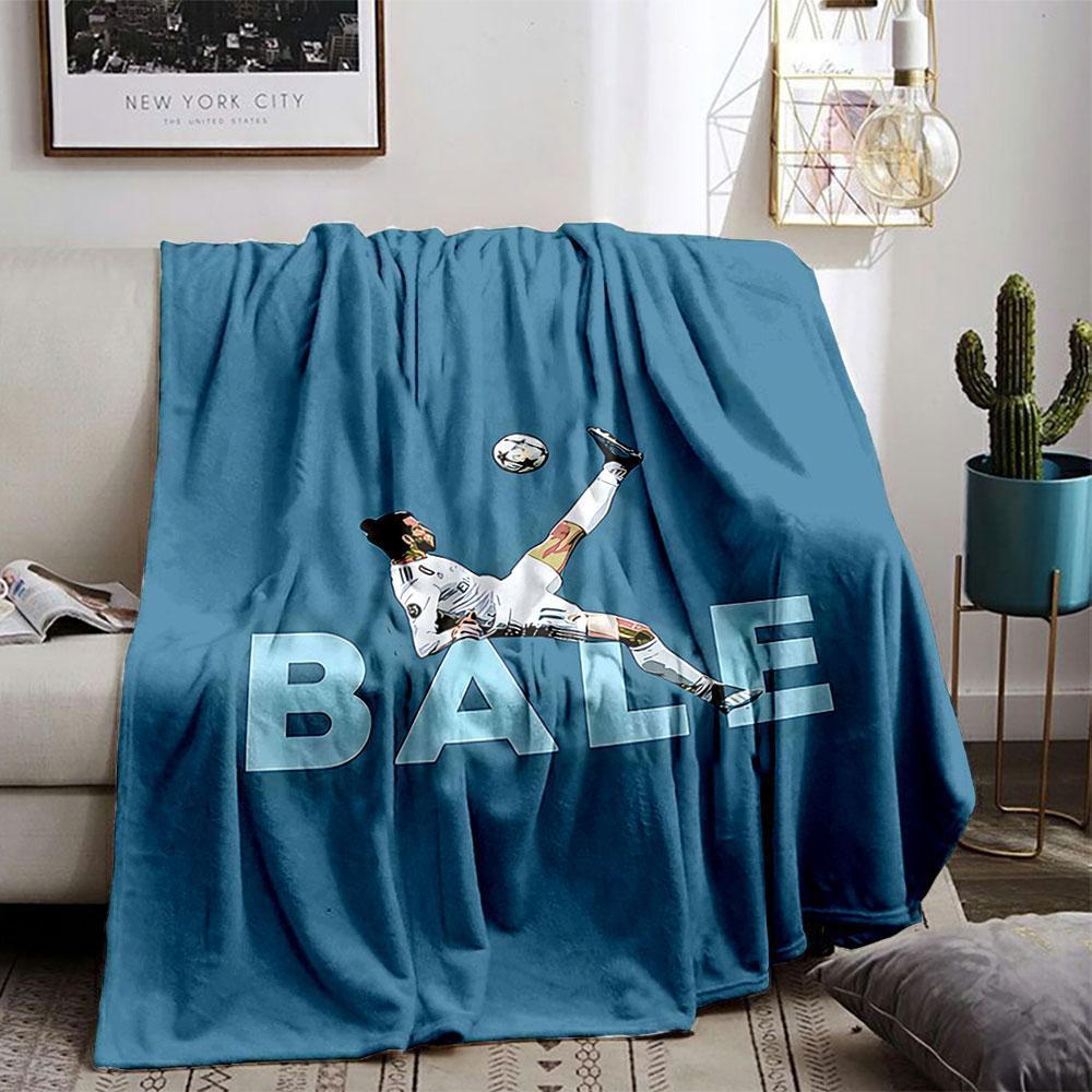 Kick Action on Blue Blanket for all seasons blanket lunch break throw gift