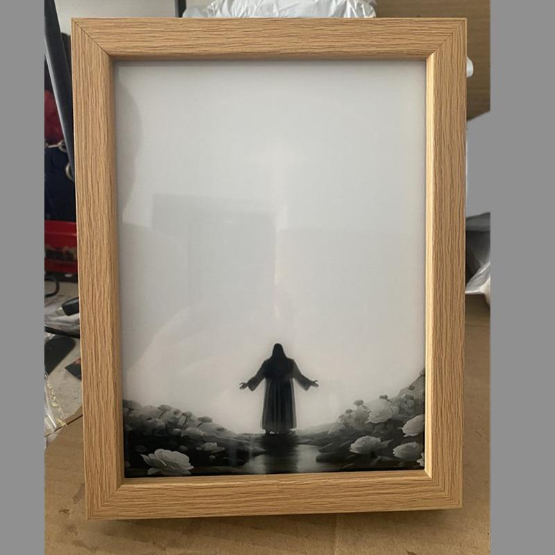 Вдохновляющий Иисус Живопись Лампа Ночной Светильник Подарок на День Рождения Христианин