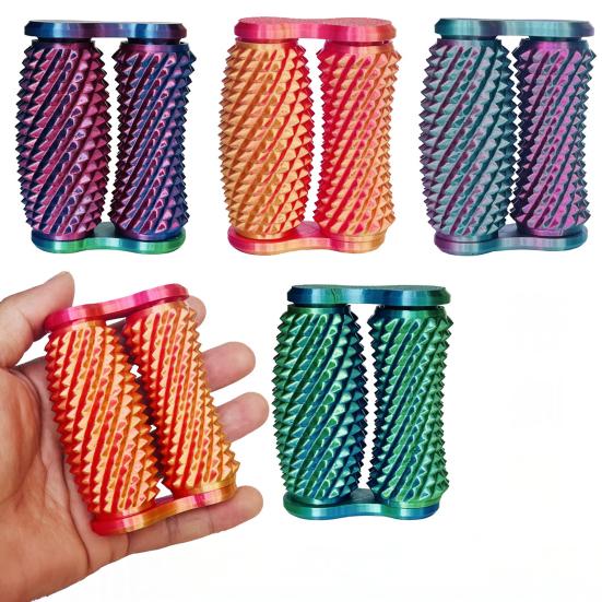 Напечатанная на 3D-принтере колючая роликовая игрушка-непоседа для снятия тревоги и стресса для детей, подростков и взрослых, ручной бугристый массажный ролик