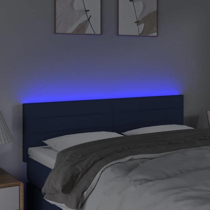 VidaXL LED Headboard Bedroom Furniture Double Bed Accessory Head of Bed Frame Interior Blue 3121756