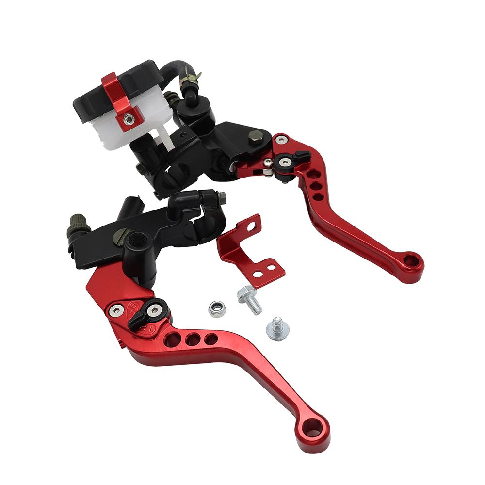 CVO Universal 7/8" 22mm Motorcycle Clutch Brake Master Cylinder Reservoir Levers Kit Fluid Reservoir