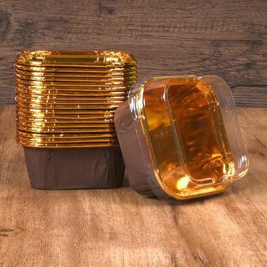 50 шт., чашки для кексов, маслостойкие, водонепроницаемые, термостойкие, нелипкие, безопасные, декоративные, без бисфенола А, квадратные бумажные коробки с покрытием для кексов, кухонные гаджеты