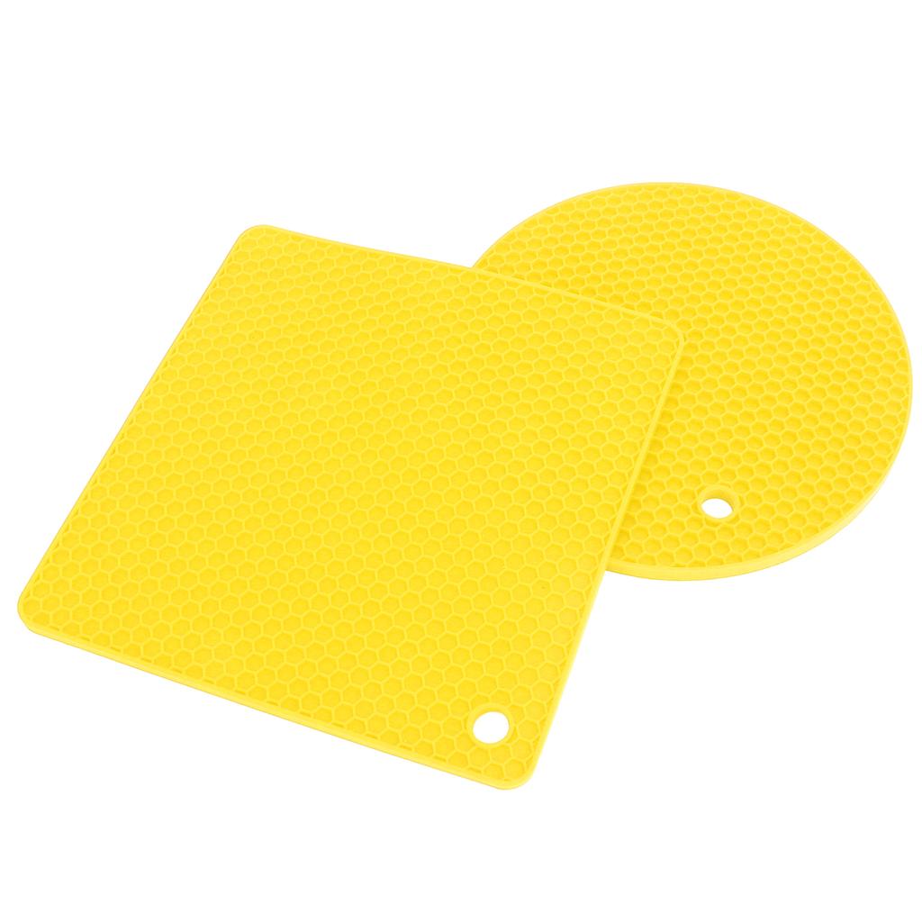 5 шт. 2 круглых 3 Силиконовых Коврика Многоцелевых Горячих Подставок для Горячей Посуды Столов