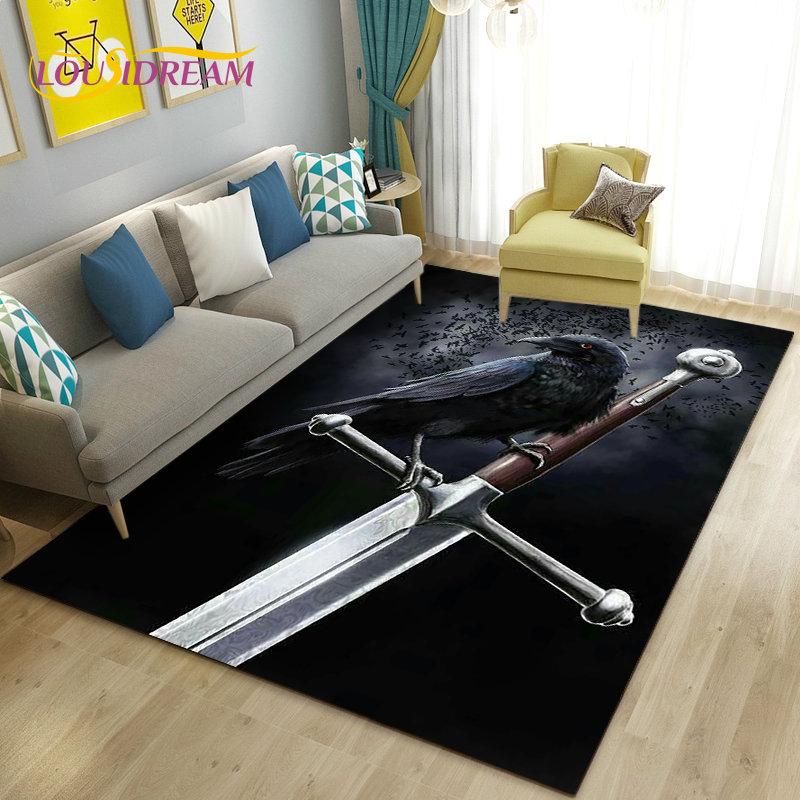 Коврик «Викинги», скандинавская мифология, Один Фенри, ковер, ковер для гостиной, спальни, дивана, коврик, декор, нескользящий напольный коврик для детских игр