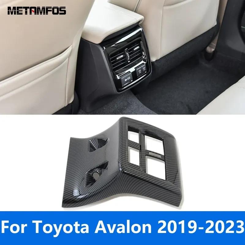 For Toyota Avalon - Carbon Fiber Rear Seat Air Condition Vent Outlet Cover Trim Sticker Accessories Car Styling