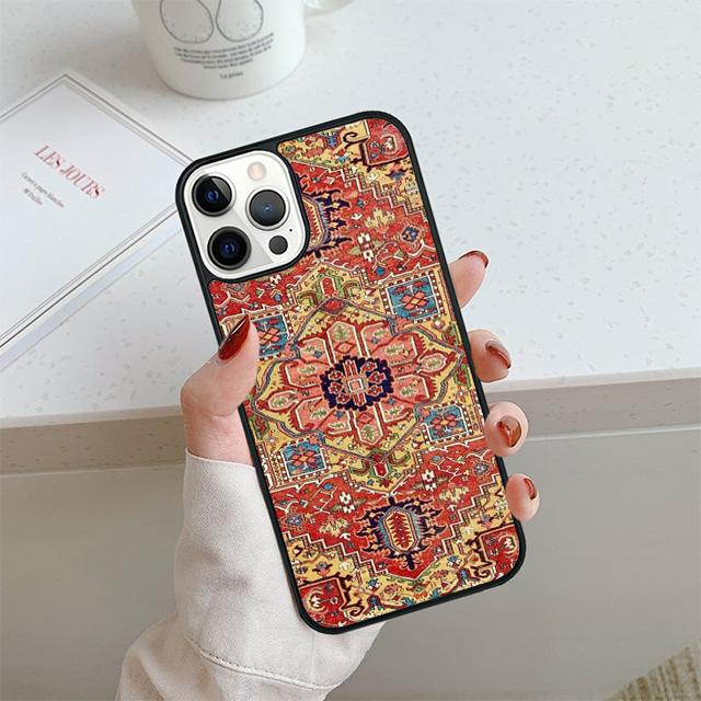 Чехол для телефона с цветочным узором в стиле персидского ковра Для iPhone 17 Air 13 12 14 15 16 Чехол Для Apple Pro Max Plus Coque