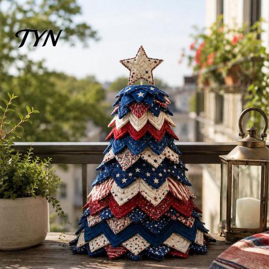 Fall Seasonal Decorations Halloween Quilted Fabric Tree Kit, Witch Cat Spider DIY Autumn Theme Crafting 3D Padded Sewing Craft Project for