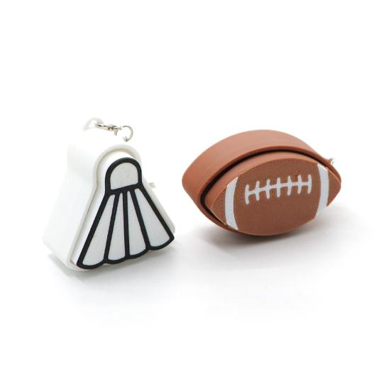 Keychain Pendant 3D Printing Precision Texture Football Basketball Tennis Sport Themed Key Chain Stress Relief