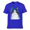 Black And White Cat Tshirt Unisex Tshirt Ring Spun Cotton 100 Watercolor Print Tshirt T Shirt Art T Shirt