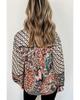 Azura Exchange Блузка с оборками и смешанным цветочным геометрическим принтом