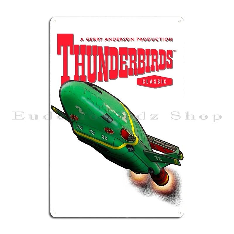 Thunderbirds Classic Iconic TB Thunderbirds TV Series Metal Plaque Custom Retro Wall Decor Home Wall Mural Tin Sign Poster