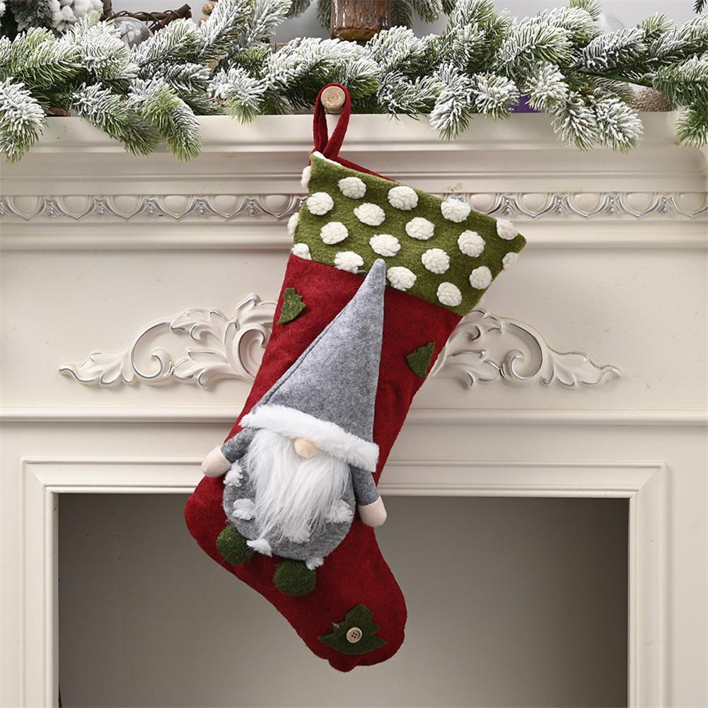 Christmas Decoration 2023 Big Boots Christmas Tree Decorations Candy Bag Santa Elks Snowman Christmas Sock