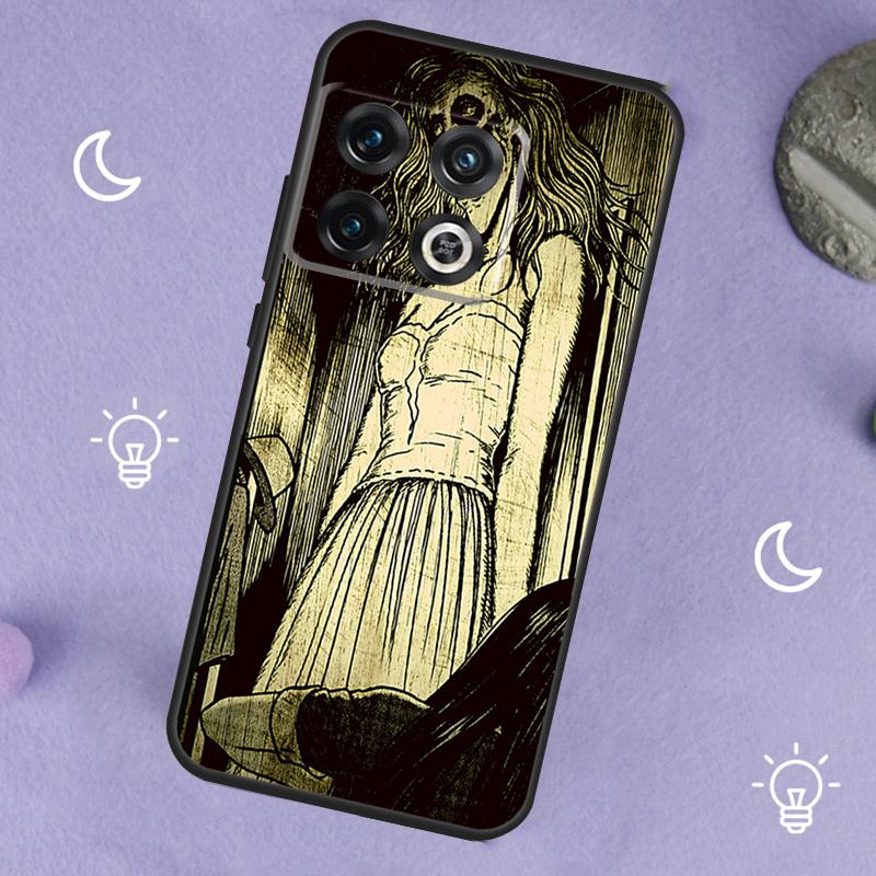 Horror Manga Style For OnePlus Nord 5 CE 2 3 4 Lite N20 N30 Case For OnePlus 15 13 12 11 10 13T 10T 10R 12R 13R
