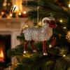 Portable Animal Pattern Pendant 2D Acrylic Sheep Keychain Lamb for Car Rearview Mirror Hanging Ornament Backpack Bag Charm Home Decor Cute