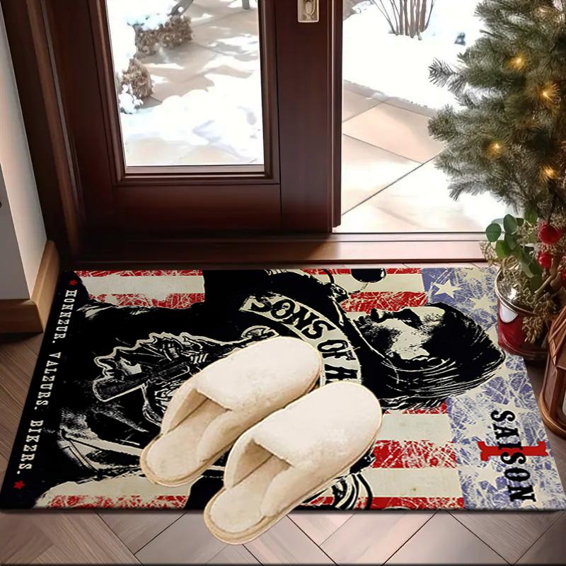 Anarchy Motorcycle Club Carpet, Chair Rug,Rug for Office Bedroom living rooms, Doormat decor Fan Gift Christmas Gift