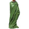 Тепловой спальный мешок для кемпинга на открытом воздухе, одеяло для выживания в чрезвычайных ситуациях, зеленое