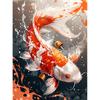 5d DIY Алмазная картина, вышивка крестом, кои, золотая рыбка, алмазная вышивка, мозаика, животное, полный круглый дрель, домашний декор