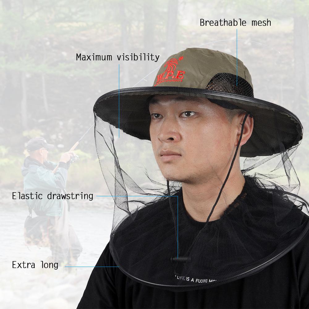 Mosquito Repellent Hat Beekeeping Cap Mesh Fishing Cap Bug Face Shield Insects Prevent Neck Head