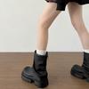 Женские мотоциклетные ботфорты в стиле панк, модная обувь на толстом каблуке, осенне-зимние, нескользящие женские рыцарские ботильоны