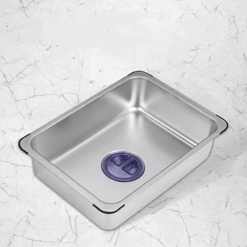 Nano Gray 304 Stainless Steel Kitchen Sink with Basin-in-Basin